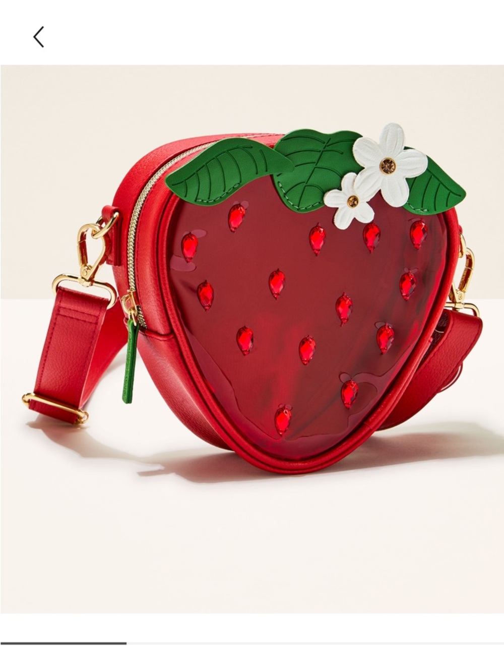 Strawberry Red Crossbody Bag - Playful Fruit-Shaped Purse